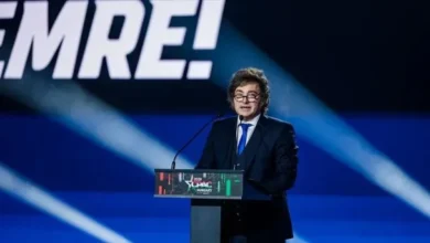 Javier Milei en la Conferencia de Acción Política Conservadora (CPAC) en Hungría