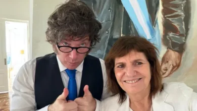 Imagen de Patricia Bullrich y Javier Milei en el Congreso