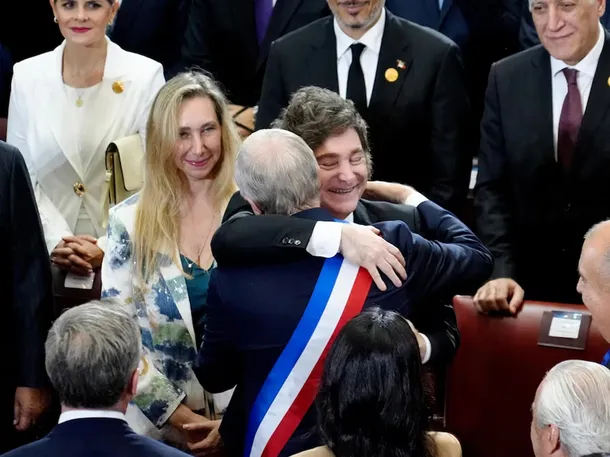 Javier Milei y José Antonio Kast en la ceremonia de asunción en Chile