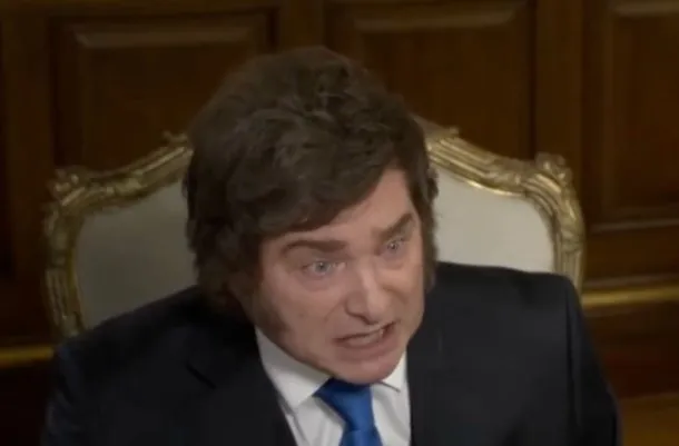 Javier Milei en una entrevista con Luis Majul