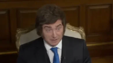 Javier Milei en una conferencia de prensa