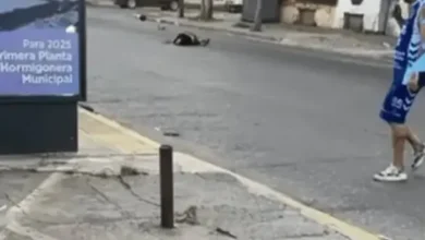 Motocicleta accidentada en Quilmes