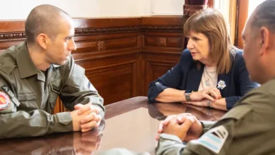 Patricia Bullrich y Nahuel Gallo en el despacho de la jefa de bloque de senadores
