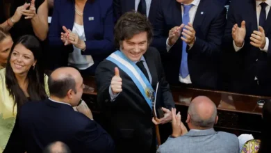 Imagen de los cortes de tránsito en el Congreso Nacional