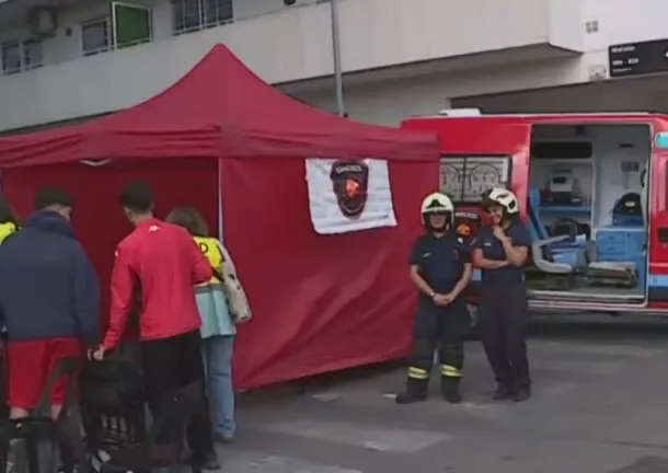 Imagen del derrumbe en Parque Patricios