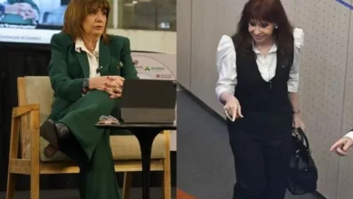 Imágenes de Cristina Kirchner y Patricia Bullrich