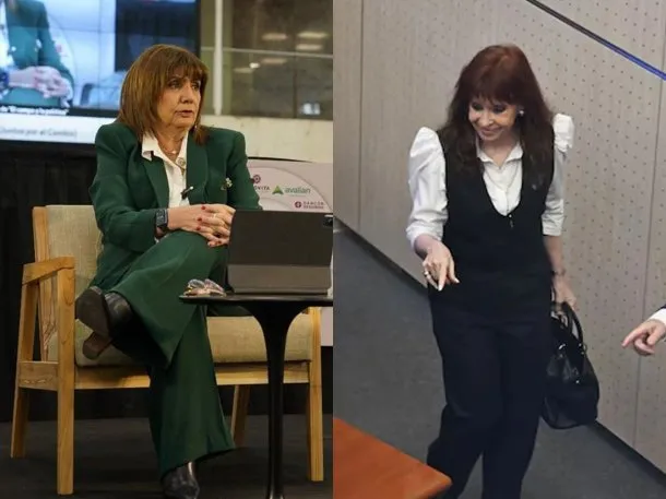 Imágenes de Cristina Kirchner y Patricia Bullrich