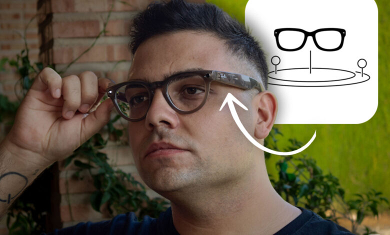 Imagen de una persona usando gafas inteligentes Ray-Ban Meta
