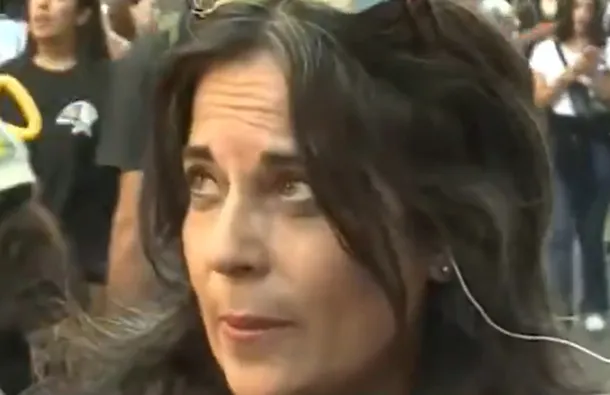 Analía Kalinec en Plaza de Mayo