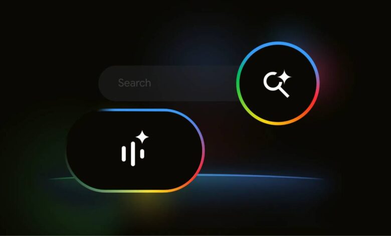 Imagen de la aplicación de Google con la función Search Live activada