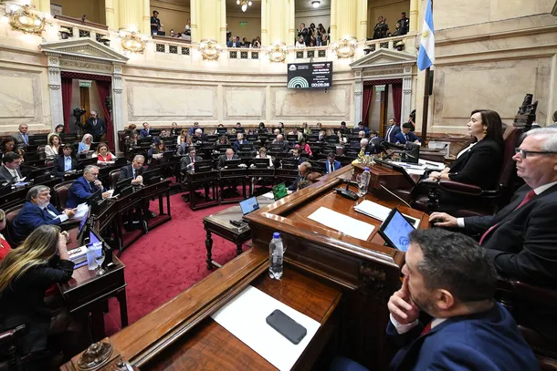 Senadores en sesión en el Congreso de la Nación
