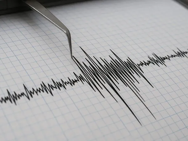Imagen de un sismógrafo registrando un terremoto