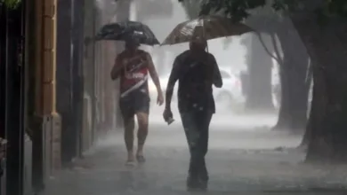 Imagen de tormentas en el Área Metropolitana de Buenos Aires