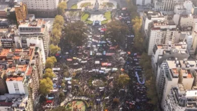 Imagen de una marcha universitaria en Buenos Aires