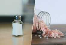 Sal yodada en un salero