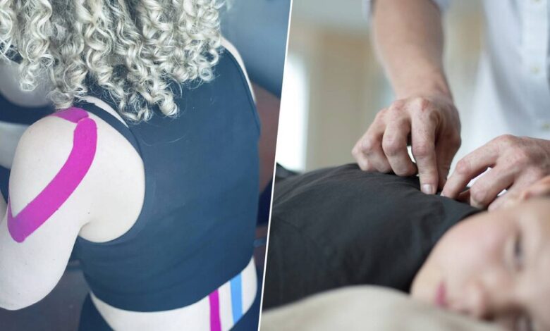 Tiras de colores para aliviar el dolor muscular