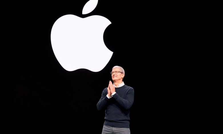 Tim Cook, CEO de Apple, durante una presentación de productos