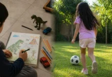 Niños sonrientes en un entorno familiar