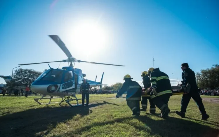 Simulacro de víctimas múltiples en Oliva, provincia de Córdoba