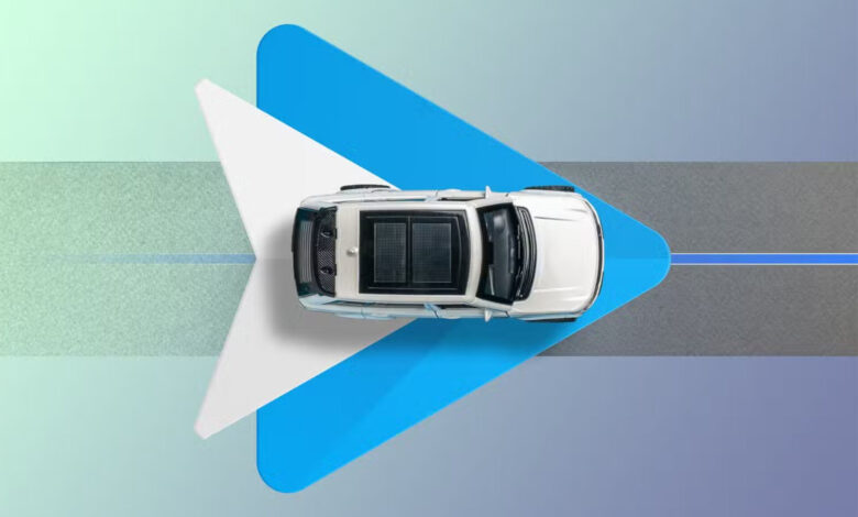 Imagen de un coche con Android Auto en la pantalla