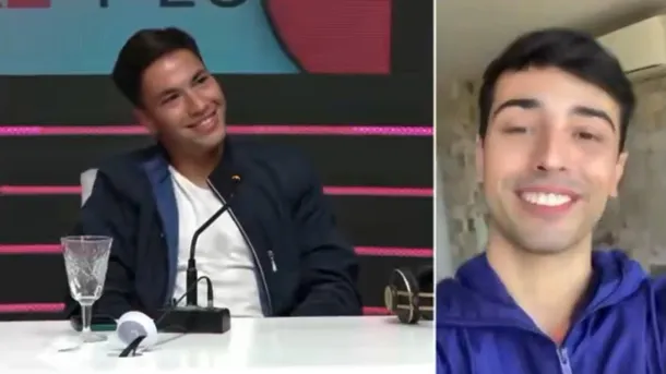 Nacho Lago y su novio en una foto juntos, sonriendo y abrazados.
