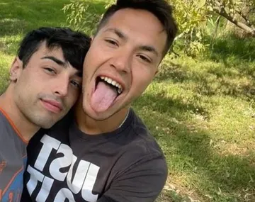 Nacho Lago y su novio en una foto conmovedora