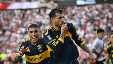 Selfie del triunfo de los jugadores de Boca Juniors en el Monumental