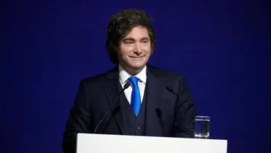 Javier Milei en una conferencia de prensa