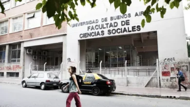 Estudiantes de la Facultad de Ciencias Sociales de la UBA protestan contra la violencia