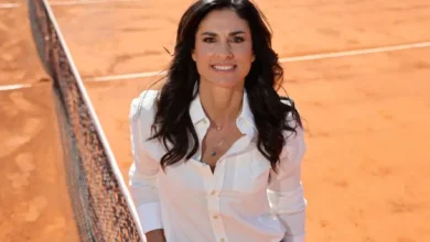 Gabriela Sabatini en una foto familiar