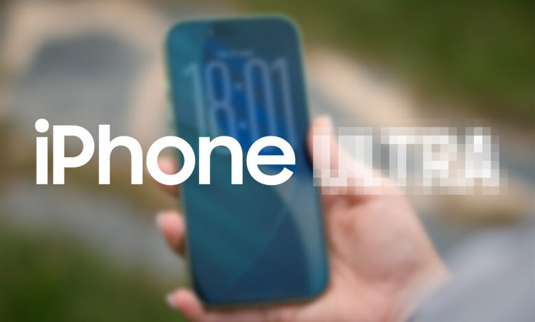 Imagen conceptual del iPhone Ultra con pantalla plegable