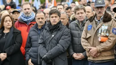 Axel Kicillof en el acto por el Día del Veterano y de los Caídos en la Guerra de Malvinas en Ushuaia