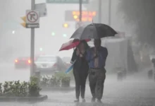Imagen de lluvias en el Área Metropolitana de Buenos Aires