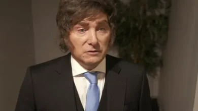 Javier Milei durante su entrevista en la TV Pública