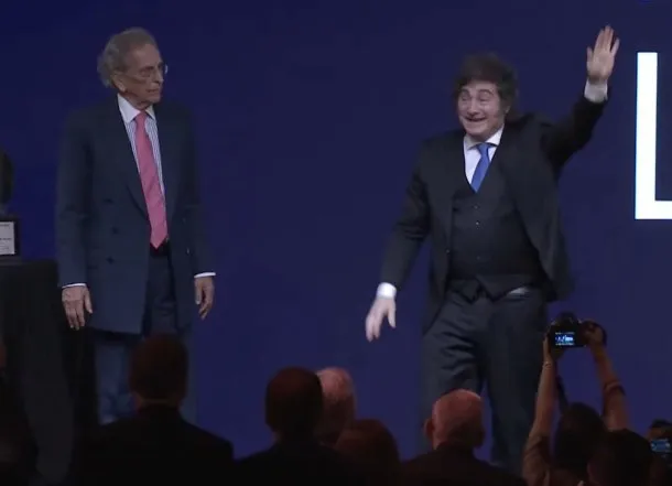 Javier Milei habla en la Fundación Libertad sobre la violencia política