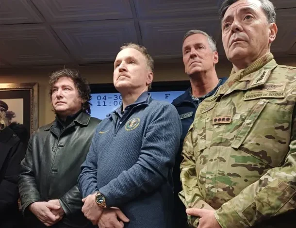 Javier Milei a bordo del USS Nimitz