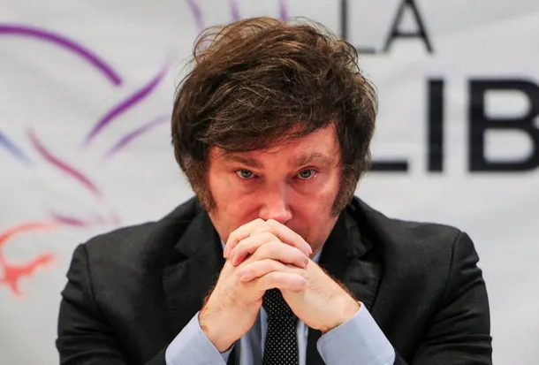 Javier Milei en una conferencia de prensa