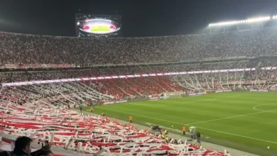 Imagen del estadio Monumental lleno de fanáticos para el Superclásico