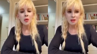 Nacha Guevara hablando en contra de la Ley de Glaciares