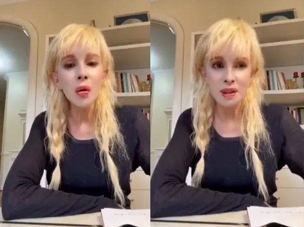 Nacha Guevara hablando en contra de la Ley de Glaciares