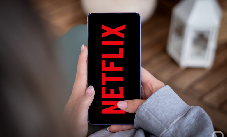 Imagen de la aplicación de Netflix en formato vertical