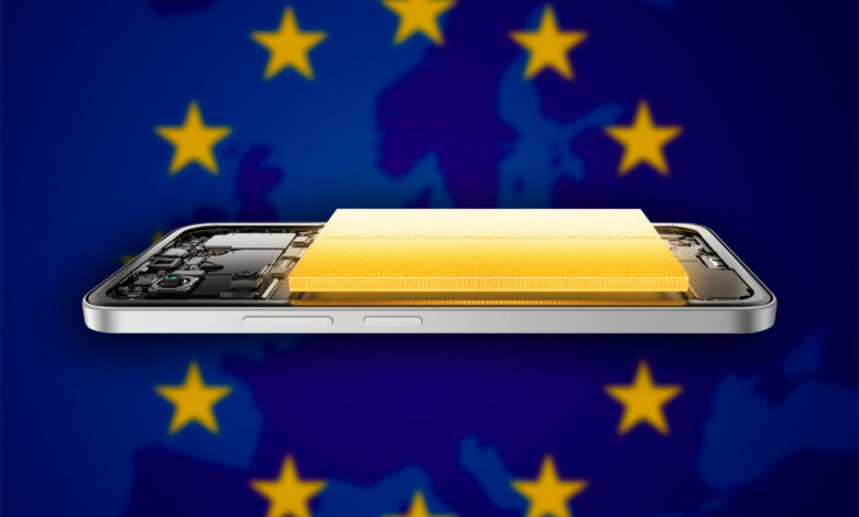 Imagen de un dispositivo electrónico con batería extraíble