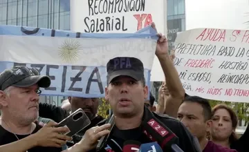 Protesta de fuerzas de seguridad en el Congreso