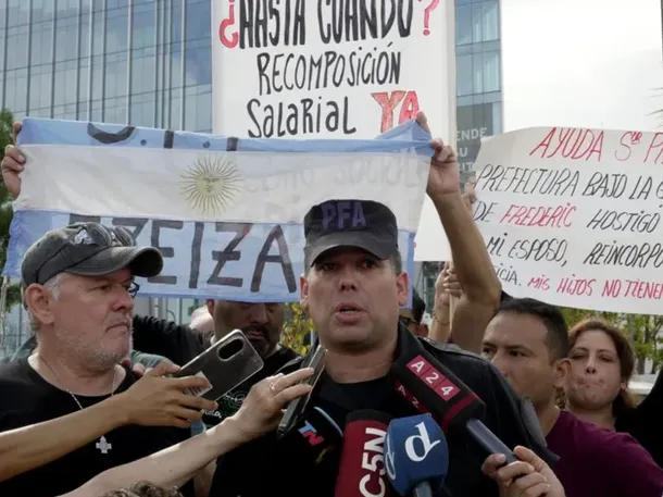 Imagen de la movilización de las fuerzas federales en el Edificio Centinela