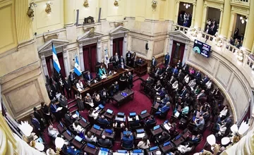 Imagen de Lucila Crexell en una sesión del Senado