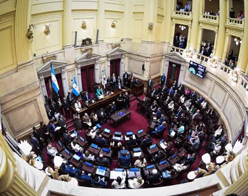 Imagen de Lucila Crexell en una sesión del Senado
