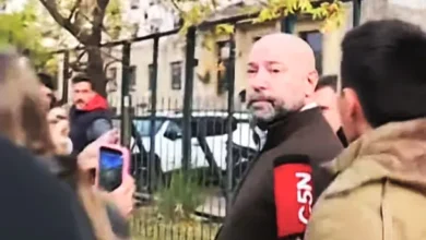 Diego Spagnuolo saliendo de los tribunales de Comodoro Py