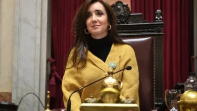 Victoria Villarruel en un acto en homenaje a los veteranos y caídos en la Guerra de Malvinas