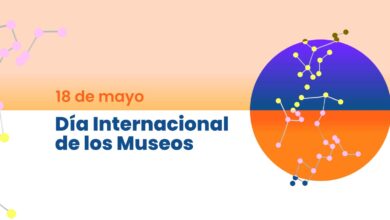 Imagen de una persona visitando un museo