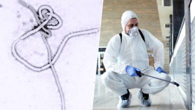 Equipo de salud luchando contra el ébola
